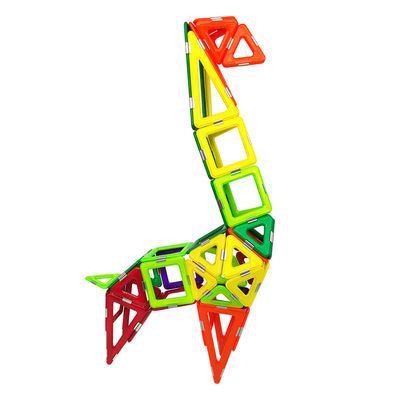 Beli OEM ODM 3D Tiles Magnetik Hewan Giraffe Struktur Blok Magnetik Set Untuk Anak-anak online manufacture