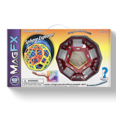 Geometric Intelligent Magnetic Building Tiles Set Color Window Kit Pendidikan