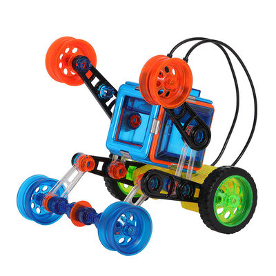 Plastik halus DIY Remote Control Blok Magnetik Mobil Bantuan Kendaraan Mainan Anak-anak