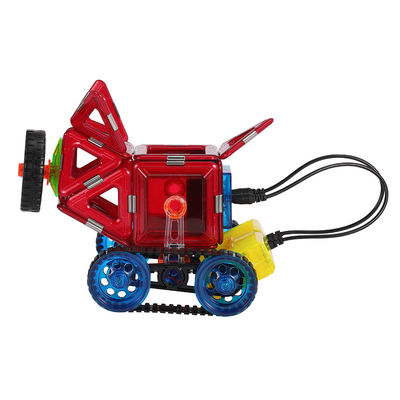 Anak-anak 3D Magnetic Tiles Remote Control Mobil Lokomotif Babi Keranjang Magnetic Blok