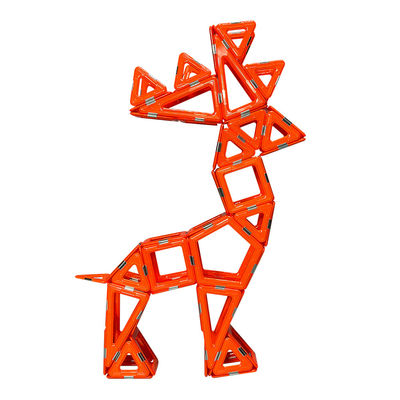 Plastik 3D Magnetic Tiles Hewan Rusa Blok Bangunan Untuk Pendidikan Awal