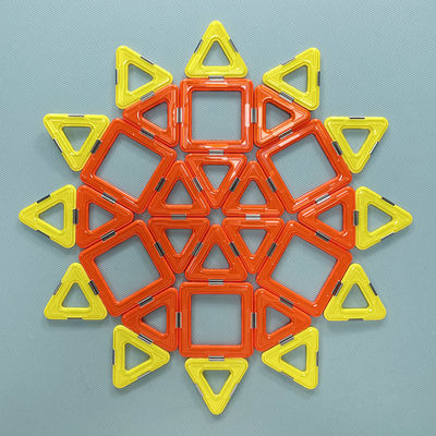 Tanaman Berthematik Magnetik Anak-anak Blok Mainan Bentuk Matahari Kreativitas Belajar