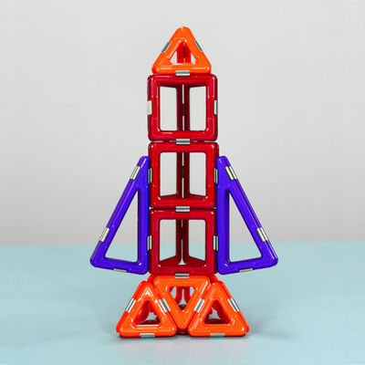 Roket kecil Magnetic Ilmu ubin berwarna-warni Magnetic Bangunan Set DIY perakitan