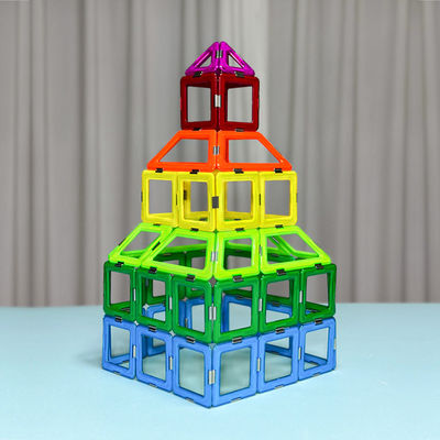 Anak-anak Hadiah Magnetik Mainan Konstruksi Rainbow Castle Blok Bangunan Set