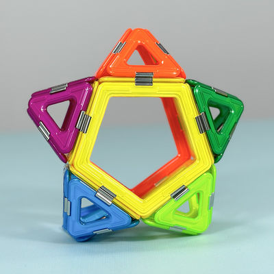 Geometric Magnetic Bangunan Blok Kit, berwarna-warni magnetik ubin Bentuk bintang