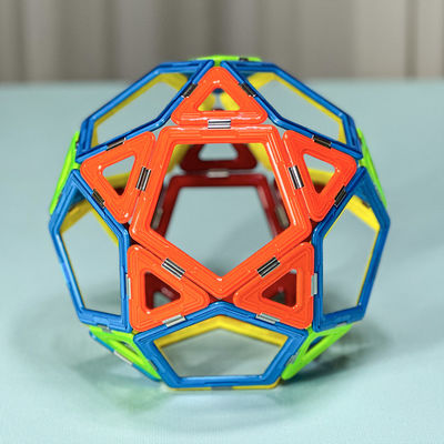 DIY 3D Magnetic Tiles Freestyle Planet Exploration Bentuk Bangunan Magnetic